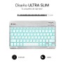 Tastiera Bluetooth Subblim SUB-KBT-SMBL30 Multicolore Argentato Qwerty in Spagnolo QWERTY di Subblim, Tastiere - Rif: M030046...