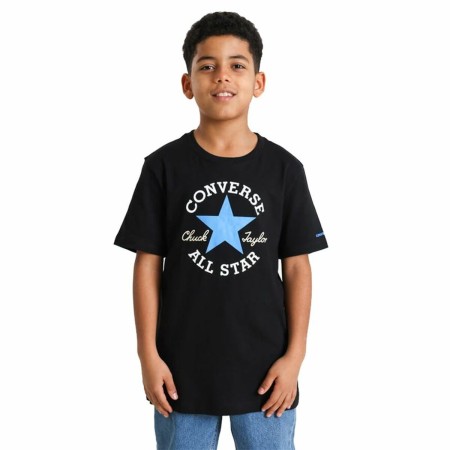 Camiseta de Manga Corta Infantil Converse Sustainable Core Negro | Tienda24 Tienda24.eu