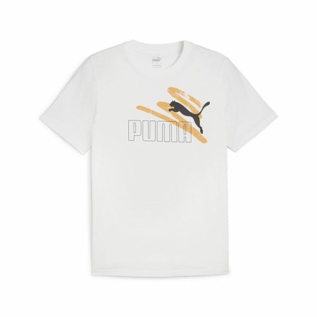 T-shirt à manches courtes homme Puma Essentials+ AB Blanc | Tienda24 Tienda24.eu