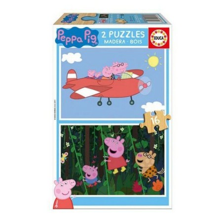 Puzzle Peppa Pig Educa 17157 16 Pièces de Educa, Puzzles classiques - Réf : M0300964, Prix : 10,78 €, Remise : %