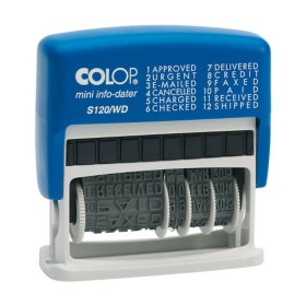 Carimbo Colop 105001 Azul Branco Preto de Colop, Selos e materiais para selos - Ref: M0301159, Preço: 17,70 €, Desconto: %