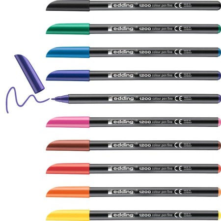 Feutres Edding 1200 colourpen Multicouleur de Edding, Marqueurs indélébiles & Stylos-marqueurs - Réf : M0301468, Prix : 9,61 ...