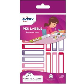 Adhesive labels Avery RESMI30F-UK Pink Purple 10 x 50 mm Paper (4 Pieces) (30 Units) by Avery, Adhesive labels and stickers -...