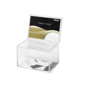 Boîte de rangement avec couvercle Deflect-o 592901 Translucide Polycarbonate Plastique de Deflect-o, Boîtes de rangement avec...