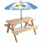 Picnic table Fun House Brown Sunshade (125 x ø 100 cm) | Tienda24 - Global Online Shop Tienda24.eu