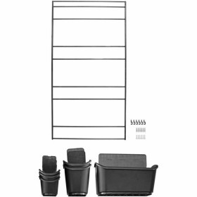 Planter EDA Graphit Up Rectangular Anthracite Dark grey 59 x 19,5 x 22,8 cm | Tienda24 Tienda24.eu