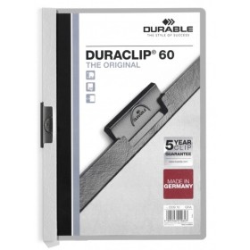 Porte-documents Durable Duraclip 60 Gris Transparent A4 25