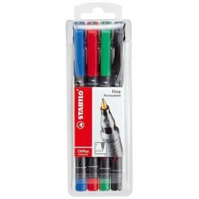 Marcatore permanente Stabilo OHPen universal permanent, 4 Pack Multicolore (4 Unità) di Stabilo, Pennarelli indelebili e marc...