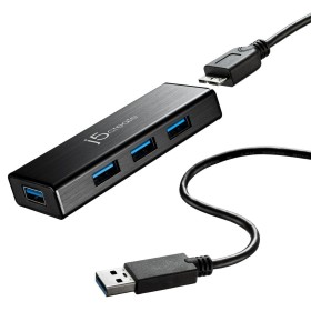 Hub USB j5create JUH340-N Noir 60 cm (1 Unité) de j5create, Câbles USB - Réf : M0305172, Prix : 36,82 €, Remise : %