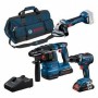 Conjunto de berbequim e acessórios BOSCH GSR 18V-55 + GWS 18V-7 + GBH 18V-22 | Tienda24 Tienda24.eu