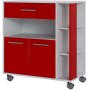 Chariot de Cuisine Rouge Blanc ABS (80 x 39 x 87 cm) | Tienda24 Tienda24.eu