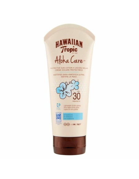 Sonnenlotion Hawaiian Tropic Aloha Care SPF 30 Reifend (180 ml) | Tienda24 Tienda24.eu