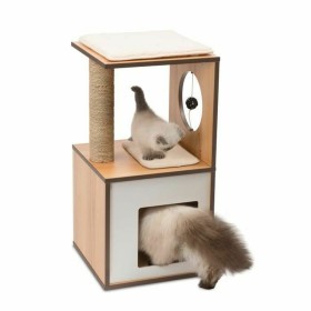 Scratching Post for Cats Jipsy 79 x 34 x 138 cm Grey Sisal Ø 7 cm | Tienda24 Tienda24.eu