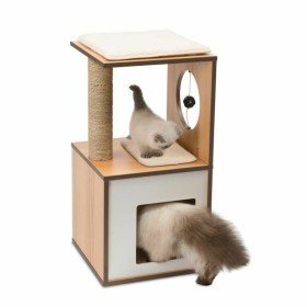 Cat scratching post Kerbl Jade Darklight White Grey 96 cm | Tienda24 Tienda24.eu