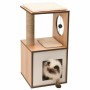 Cat scratching post Vesper V-Box Brown MDF Wood 37 x 37 x 72,5 cm | Tienda24 Tienda24.eu