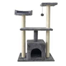 Árbol rascador para gatos Gloria 36 x 50 x 83 cm Gris Madera Acero Sisal | Tienda24 Tienda24.eu