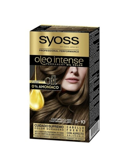 Teinture permanente Syoss Olio Intense Sans ammoniaque Nº 5,10 Marron léger | Tienda24 Tienda24.eu