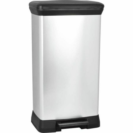 Cubo de basura Curver CURVER Plateado Metal 50 L | Tienda24 Tienda24.eu