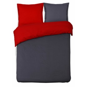 Conjunto de capa de edredom Vision Dream Vermelho Antracite Cinzento e