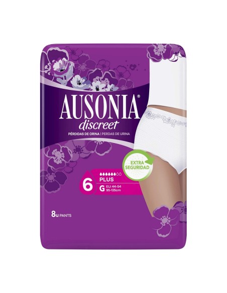 Compresas para Incontinencia Ausonia Discreet Grande (8 uds) | Tienda24 Tienda24.eu