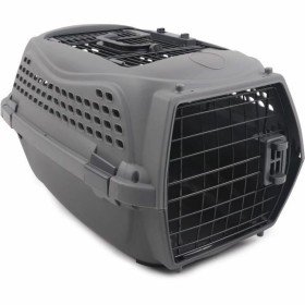 Gaiola de transporte para animais de estimação MPETS 62 x 53 x 58 cm Branco Branco/Preto Plástico | Tienda24 Tienda24.eu