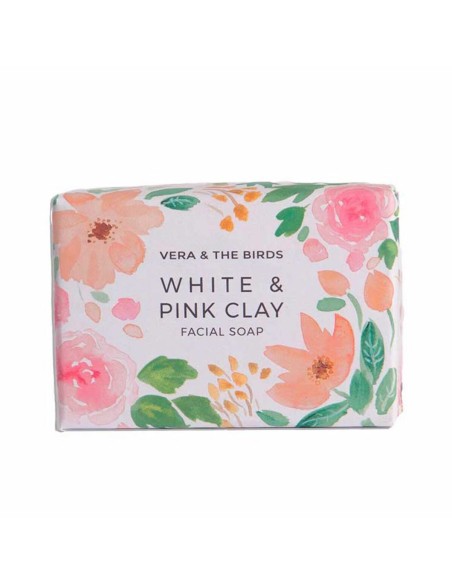 Natural Soap Bar White & Pink Clay Vera & The Birds White Pink Clay 100 g | Tienda24 Tienda24.eu