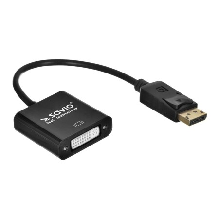 Adaptador DisplayPort a DVI Savio CL-91 Negro 20 cm