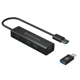 Hub USB Conceptronic HUBBIES06B Noir (1 Unité) de Conceptronic, Hubs USB - Réf : S77202671, Prix : 20,28 €, Remise : %