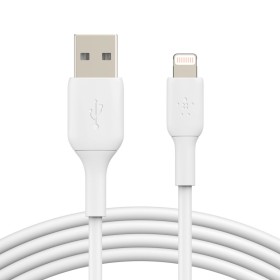 Cabo USB para Lightning Belkin CAA001BT1MWH Branco 1 m de Belkin, Cabos Lightning - Ref: S7733868, Preço: 18,94 €, Desconto: %