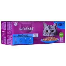 Snack para Gatos Whiskas 40 x 85 g Salmón Atún Pescado Bacalao