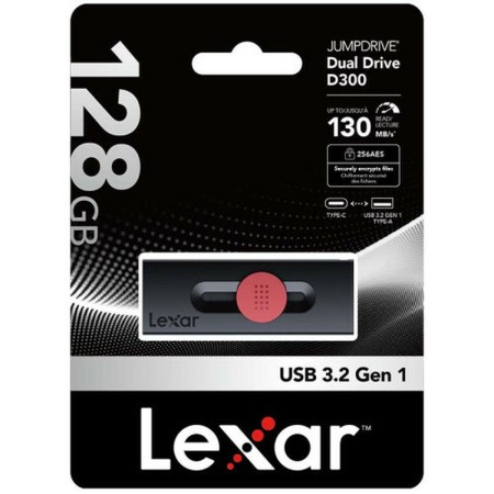 Memoria USB Lexar DUAL Negro 128 GB de Lexar, Memorias USB - Ref: M0308272, Precio: 17,90 €, Descuento: %