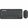 Teclado e Rato sem Fios Logitech Pebble 2 Combo Qwerty espanhol Preto Cinzento Grafite | Tienda24 - Global Online Shop Tienda24.eu