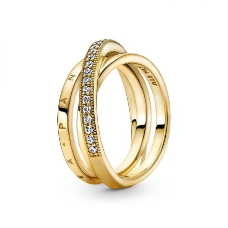 Anel feminino Pandora CROSSOVER PAVE TRIPLE BAND - SIZE 54 | Tienda24 Tienda24.eu