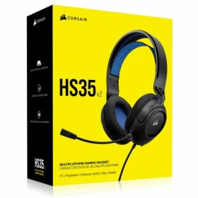 Casques avec Microphone Corsair HS35 v2 Bleu de Corsair, Écouteurs avec microphones - Réf : S7836082, Prix : 65,24 €, Remise : %