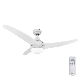 Ventilador de Teto com Luz EDM 33803 Egeo Branco 60 W de EDM, Ventoinhas de teto com candeeiro - Ref: S7900599, Preço: 149,19...