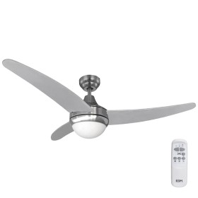 Ceiling Fan with Light EDM Egeo 60 W Chromed by EDM, Ceiling Fans with Lamp - Ref: S7900600, Price: 155,45 €, Discount: %