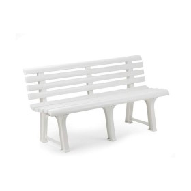 Bench with backrest IPAE Progarden ORCHIDEA White polypropylene (145 x 49 x 74 cm) by IPAE Progarden, Benches - Ref: S7901720...