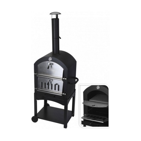 Coal Barbecue with Wheels Black (Ø10 x 46,5 cm) (44,5 x 65 x 158 cm) | Tienda24 - Global Online Shop Tienda24.eu