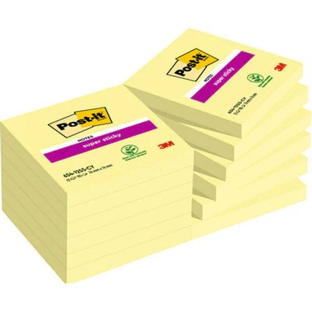 Notes Adhésives Post-it 70005197887 Jaune (12 Unités) de Post-it, Feuillets autocollants - Réf : M0309384, Prix : 23,45 €, Re...