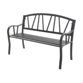 Banc avec Dossier Anthracite Fer (123 X 53 X 86 cm) de BigBuy Home, Bancs - Réf : S7904421, Prix : 234,45 €, Remise : %