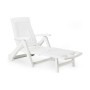 Sun-lounger IPAE Progarden Zircone Foldable With wheels White polypropylene (72 x 195 x 101 cm) | Tienda24 - Global Online Shop Tienda24.eu