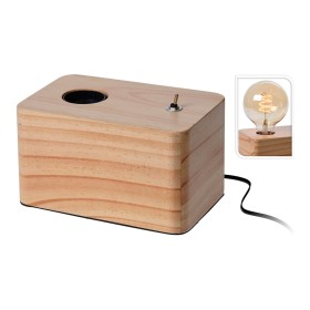 Lâmpada de mesa Atmosphera Madeira Castanho 40 W 220-240 V de Atmosphera, Candeeiros de mesa e de cabeceira - Ref: S7908359, ...