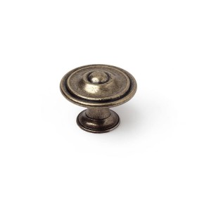 Doorknob Rei Aged finish Ø 35 x 26 mm Circular Metal 4 Pieces Worn by Rei, Knobs - Ref: S7912563, Price: 8,70 €, Discount: %