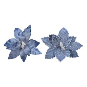 Decorative Flower Blue Christmas Ø 34 x 6 cm by BigBuy Christmas, Christmas - Ref: S7912934, Price: 6,91 €, Discount: %