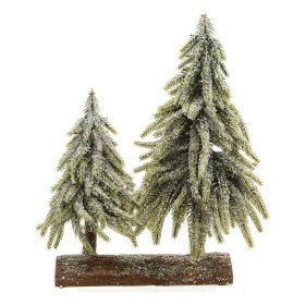 Árbol de Navidad Doble Nevado Base de madera (28 x 16 x 28 cm) de BigBuy Christmas, Navidad - Ref: S7912936, Precio: 13,64 €,...