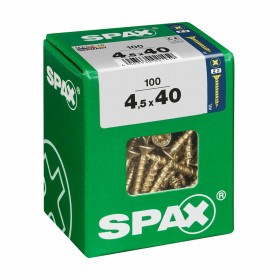 Caixa de parafusos SPAX Parafuso de madeira Cabeça plana (4,5 x 40 mm) de SPAX, Parafusos - Ref: S7913911, Preço: 8,16 €, Des...