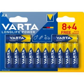 Piles Alcalines Varta Longlife Power AA 1,5 V (12 Unités) de Varta, Piles jetables - Réf : S7917033, Prix : 6,17 €, Remise : %