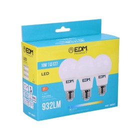 Conjunto de 3 lâmpadas LED EDM F 10 W E27 810 Lm Ø 6 x 10,8 cm (6400 K) de EDM, Lâmpadas LED - Ref: S7917418, Preço: 5,74 €, ...