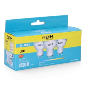 Pack of 3 LED bulbs EDM F 5 W GU10 450 lm Ø 5 x 5,5 cm (6400 K) by EDM, LED Bulbs - Ref: S7917420, Price: 5,87 €, Discount: %