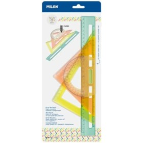 jeu de règles Milan New Look Translucide (4 Pièces) de Milan, Règles et Équerres - Réf : S7920988, Prix : 6,38 €, Remise : %